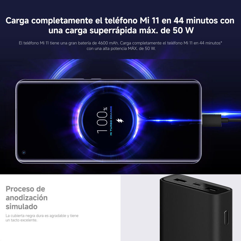 Xiaomi Mi 50w Power Bank 20000mah, Carga Portátiles / Usb-c
