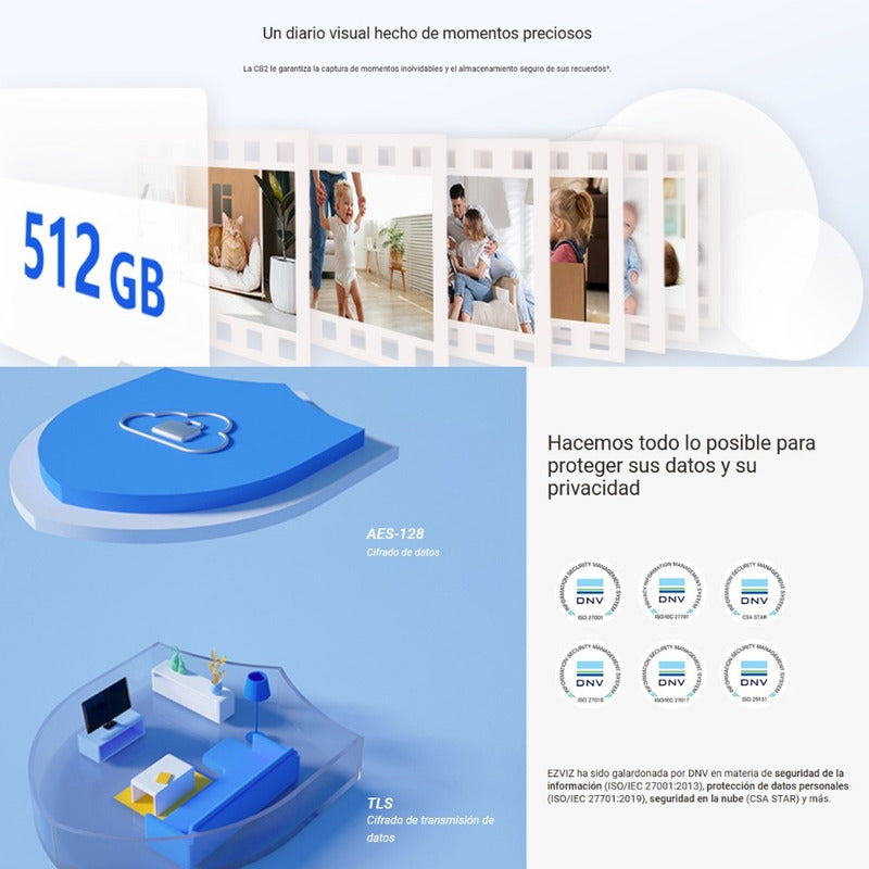 Cámara Wi-fi Con Batería Para Hogar Inteligente Ezviz Cb2