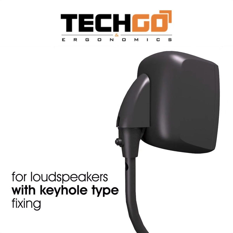Kit 2 Soportes de Piso Universales para Altavoces TechGo SPS-51, Diseño Metálico Ajustable en Altura