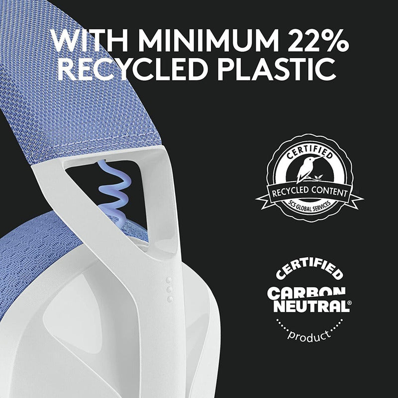 Diadema Gamer Inalámbrica + Bt, Logitech G435, Pc Ps5 - Blanco