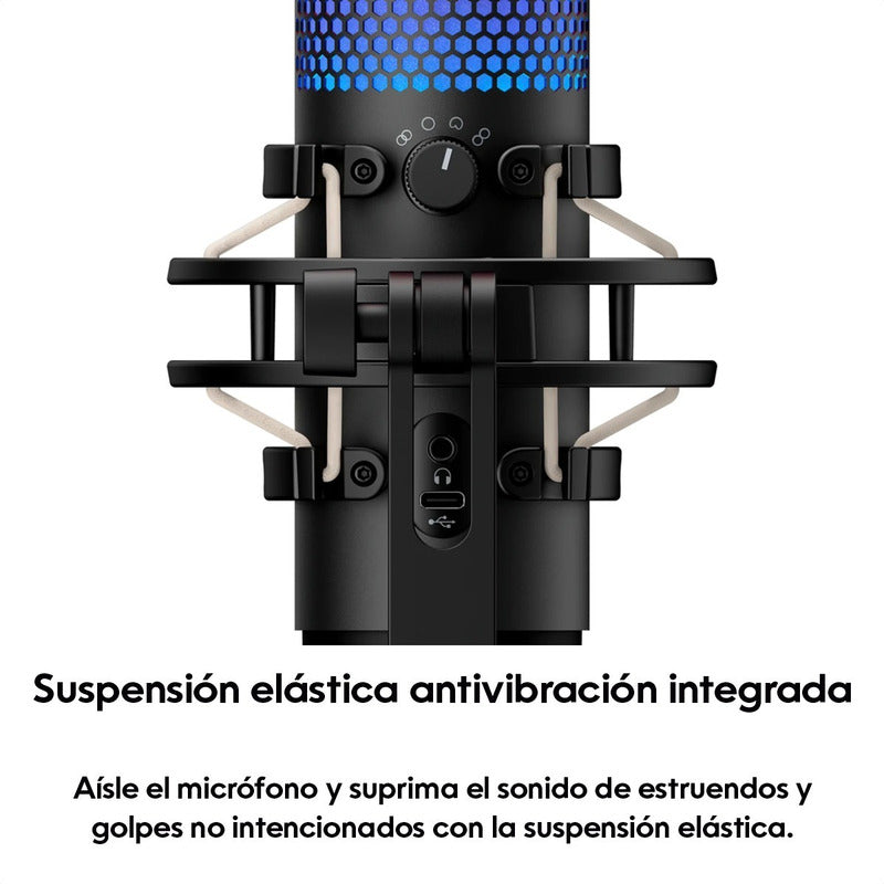 Hyperx Quadcast S, Micrófono Usb Multipatrón Gamer Streaming