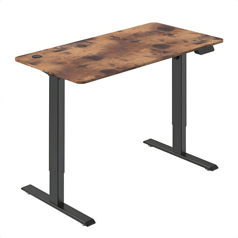 Escritorio Eléctrico de Altura Ajustable TechGo DMTB-01-CA, Diseño Ergonómico y Moderno, Rústico