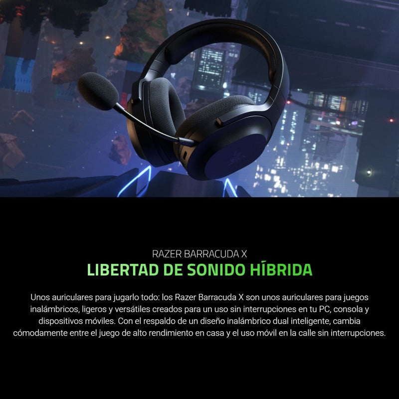 Diadema Gamer Inalámbrica Bt/2.4ghz Razer Barracuda X, Wht