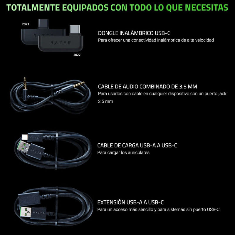 Diadema Gamer Inalámbrica Bt/2.4ghz Razer Barracuda X, Wht