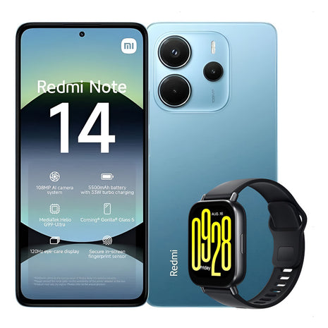 Celular Xiaomi Redmi Note 14 256gb/8gb Azul + Watch 5 Active