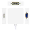 Convertidor 3en1 Thunderbolt Mini Displayport A Hdmi Vga Dvi