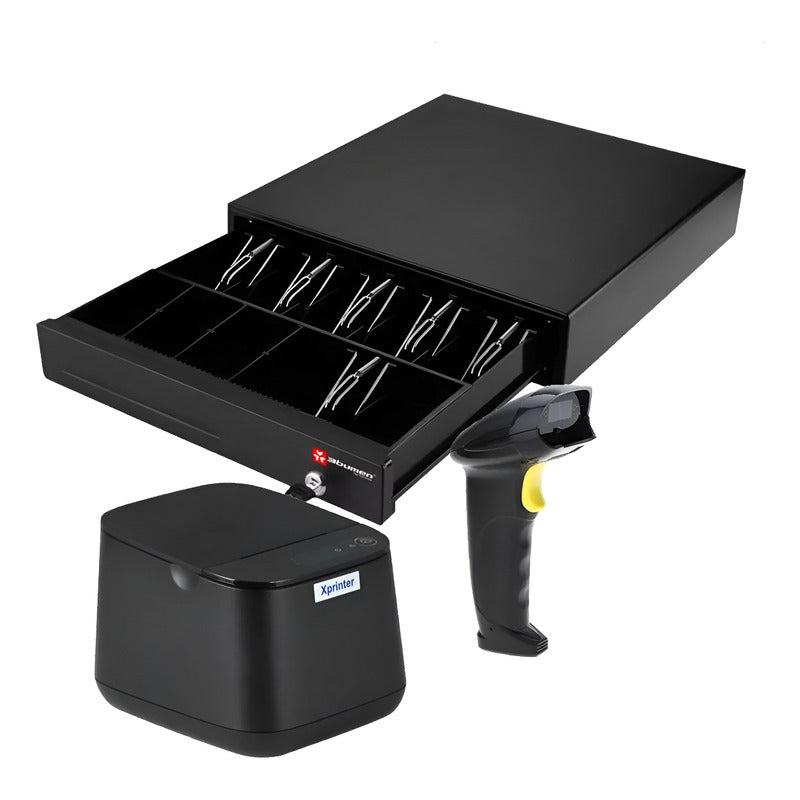 Combo Pos: Cajón + Impresora 58mm + Lector Código De Barras