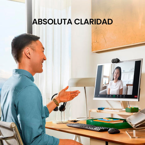Logitech Brio 100, Webcam Full Hd 1080p, Tapa / Rightlight 2