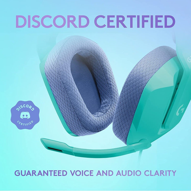 Diadema Gamer Alámbrica Logitech G335 Micrófono Flip to Mute Plug 3.5mm PC PS5 Xbox Switch - Menta