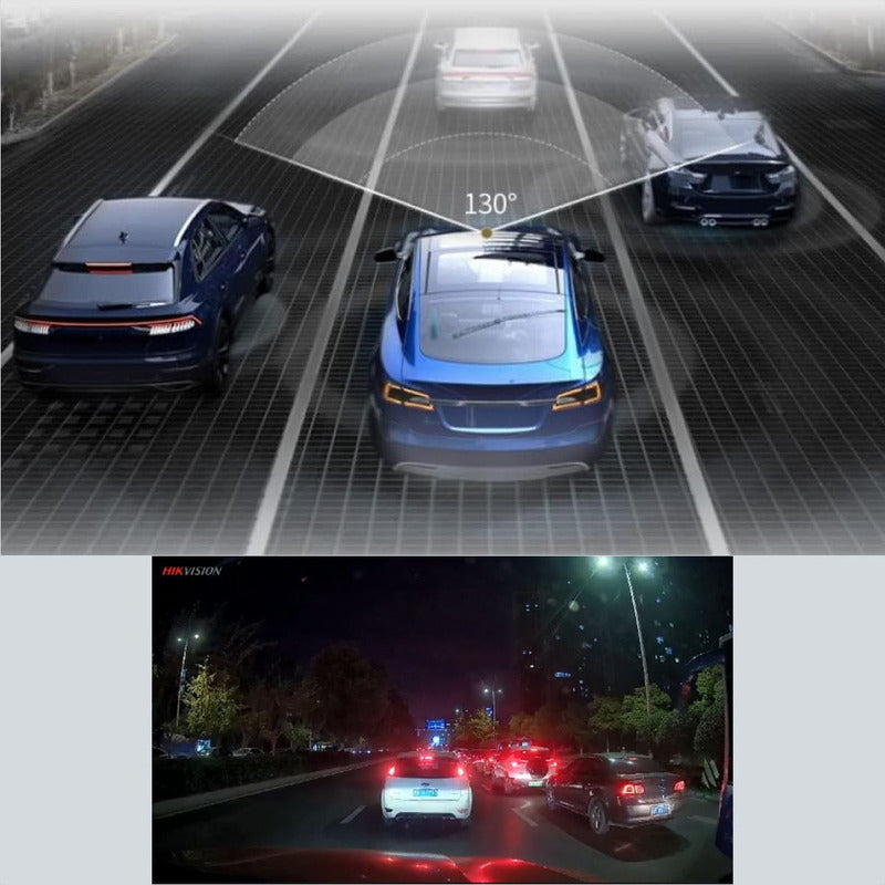 Cámara de Seguridad para Vehículos Hikvision Dashcam AE-DC5013-F6 1600P 2K Wi-Fi G-Sensor ADAS Nocturna