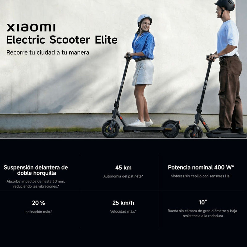 Xiaomi Electric Scooter Elite, Monopatín Eléctrico 45km 400w