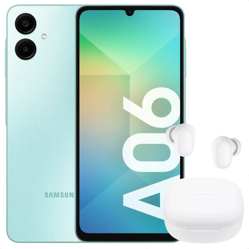 Celular Samsung Galaxy A06 128gb/4gb Verde + Buds 6 Play