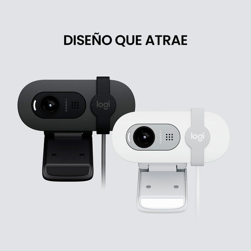 Logitech Brio 100, Webcam Full Hd 1080p / Rightlight 2, Wht