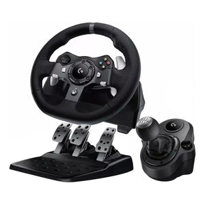 Timón de Carreras Logitech G920 Driving Force con Pedales para PC / Xbox X|S One + Palanca de Cambios