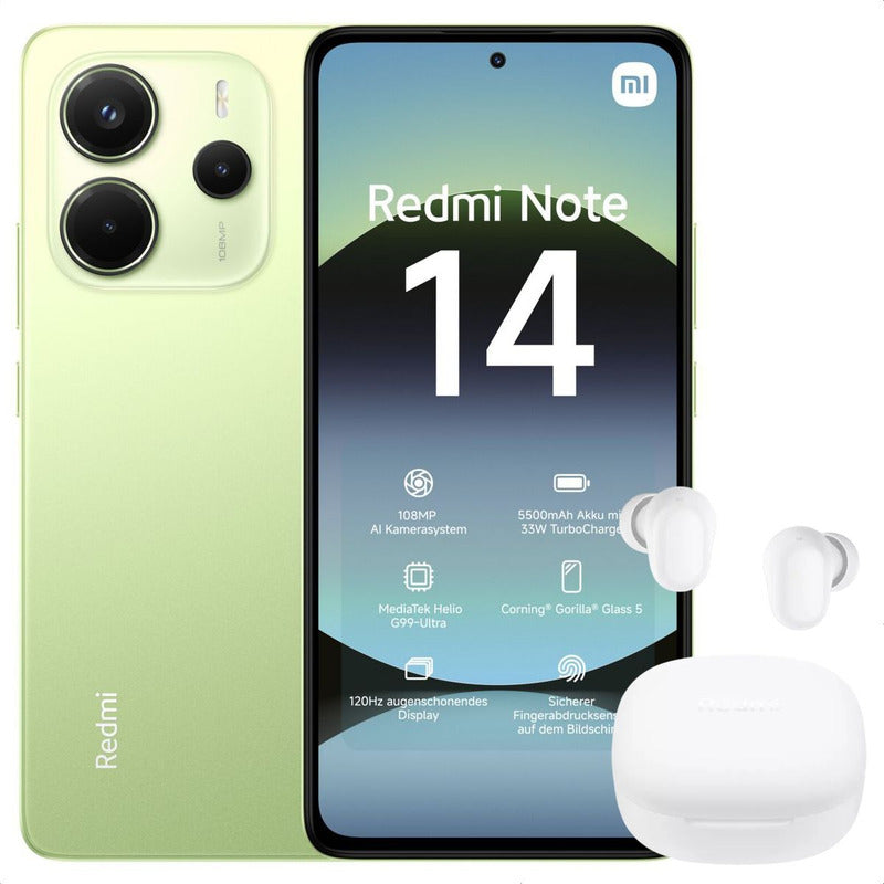 Celular Xiaomi Redmi Note 14 256gb/8gb Vrd + Buds 6 Play