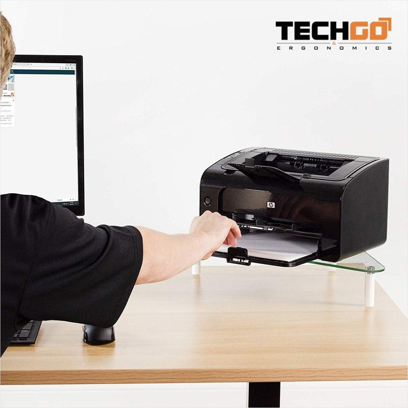 Base Mesa De 2 Niveles: Portátil, Pc, Monitor, Techgo Bma-12