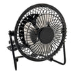 Ventilador Usb Portátil 15cm Para Pc, Metálico / Ajustable Negro
