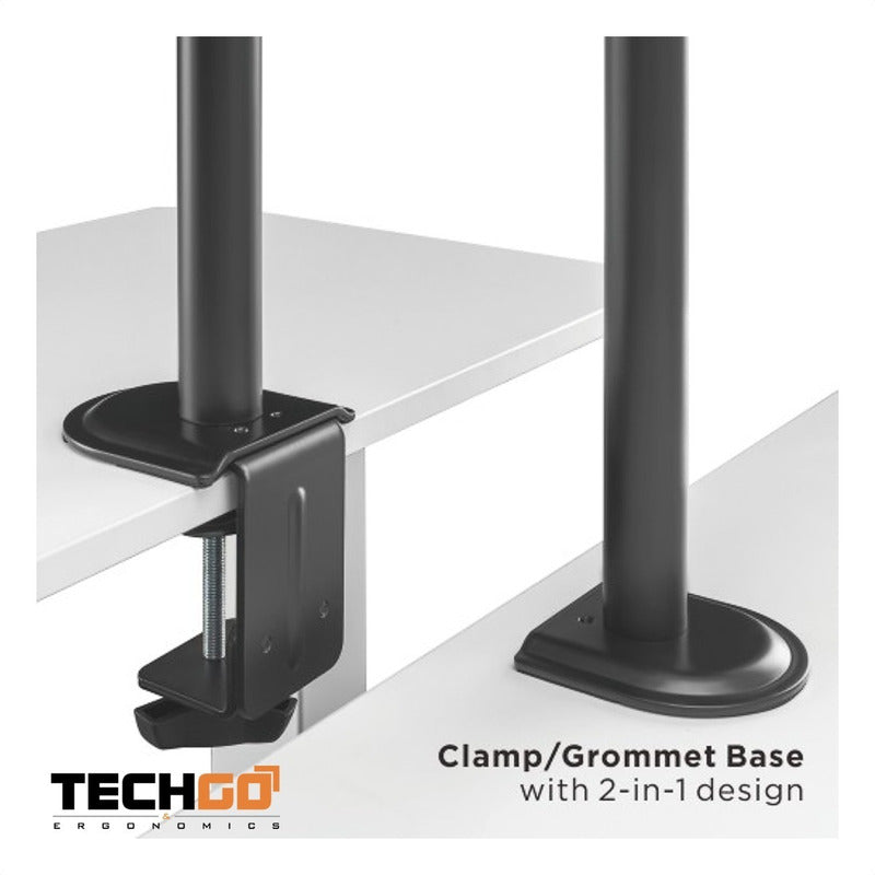 Soporte De Escritorio Para Monitor 17~32, Techgo Spm-1103 Negro