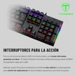 Teclado Gamer Mecánico T-Dagger Naxos T-TGK310 Rainbow Switch Red / Negro