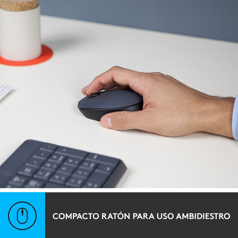 Combo Inalámbrico Logitech Mk235 + Pad Mouse Small (25x21cm)