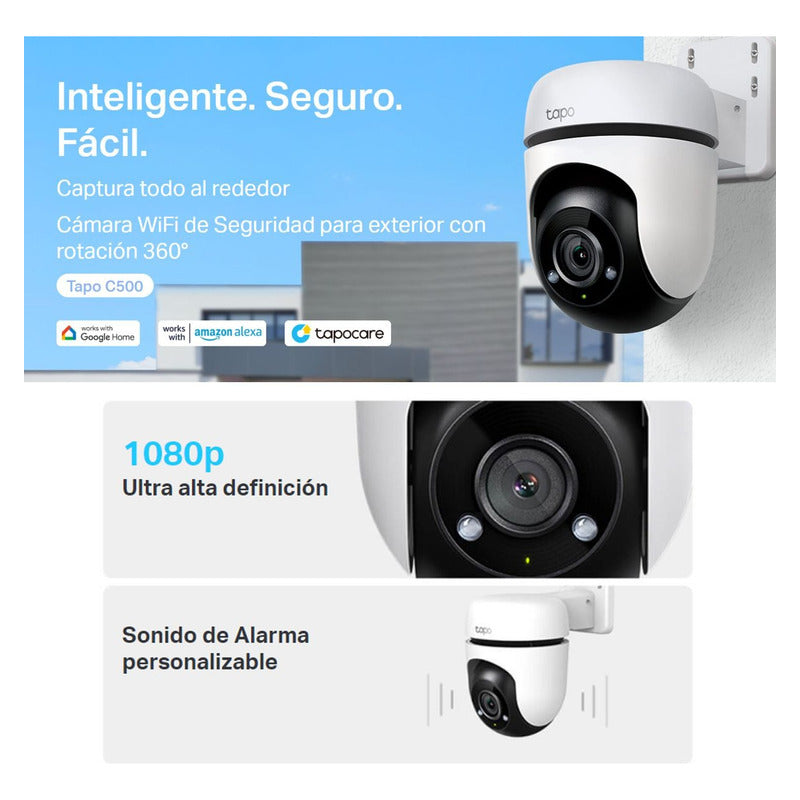 Cámara Ip Wifi Exterior Robótica Full Hd, Tp-link Tapo C500