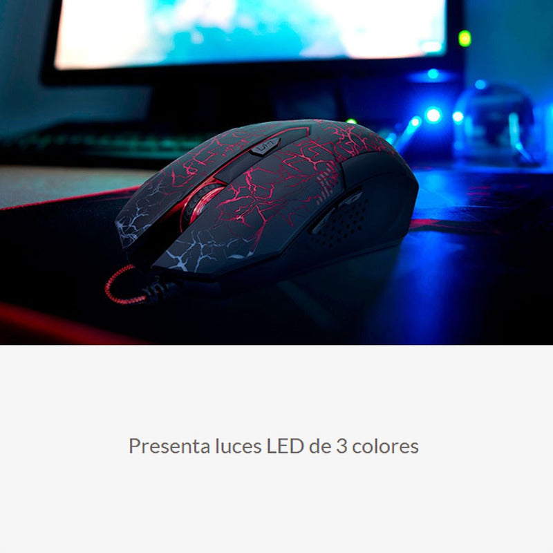 Mouse Gamer Rgb Xtech Xtm-510 Bellixus / 6 Botones / 2400dpi