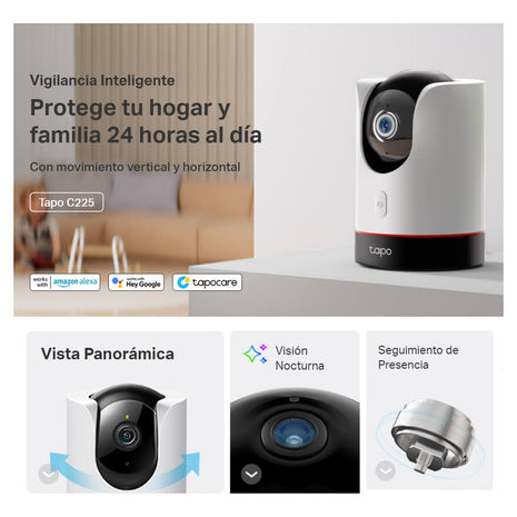 Tp-link, Cámara Ip Wifi Robótica, Tapo C225 + Micro SD 256GB