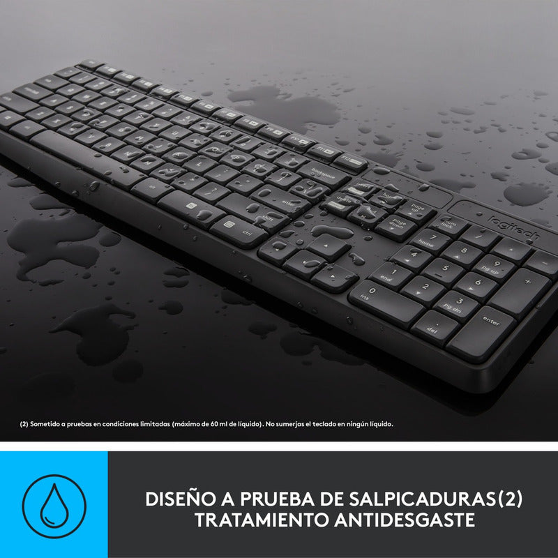 Combo Inalámbrico Logitech Mk235 + Pad Mouse Small (25x21cm)