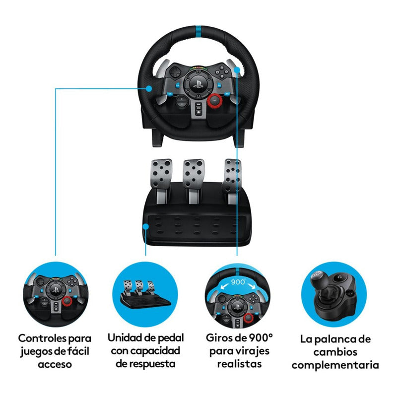 Volante Carreras Logitech G29 Driving Force, Pc / Ps5 | Ps4 Negro