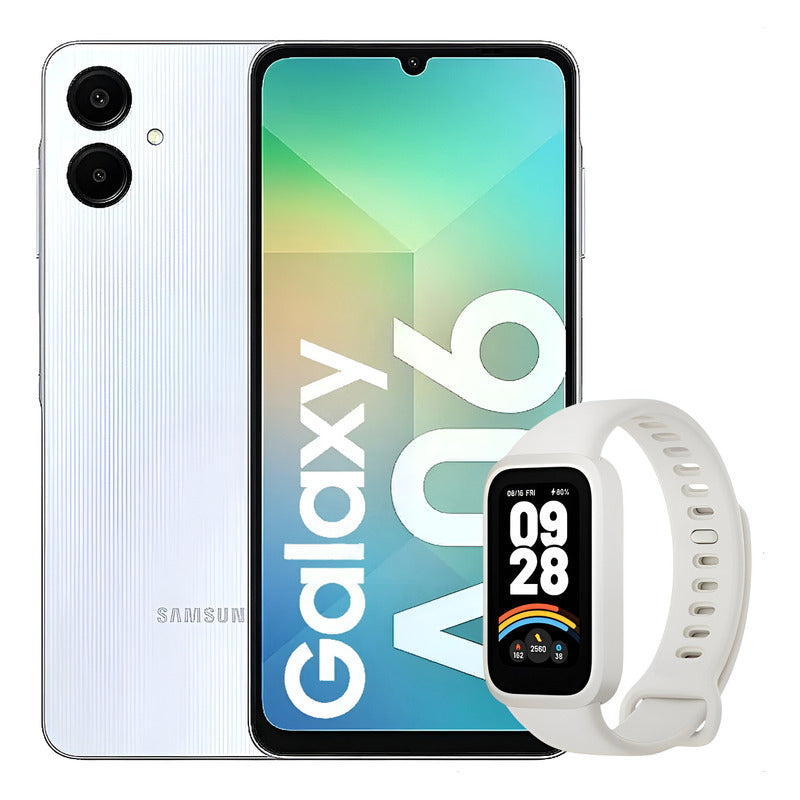 Celular Samsung Galaxy A06 128gb/4gb Azul + Mi Band 9 Active