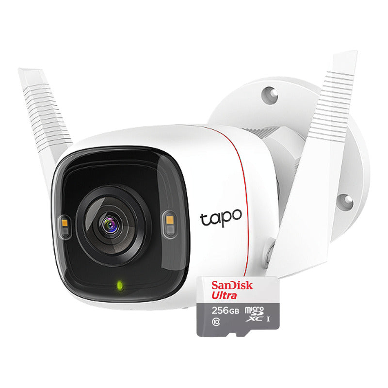 Cámara Ip Wifi Exterior Tp-link Tapo C320ws + Micro Sd 256gb