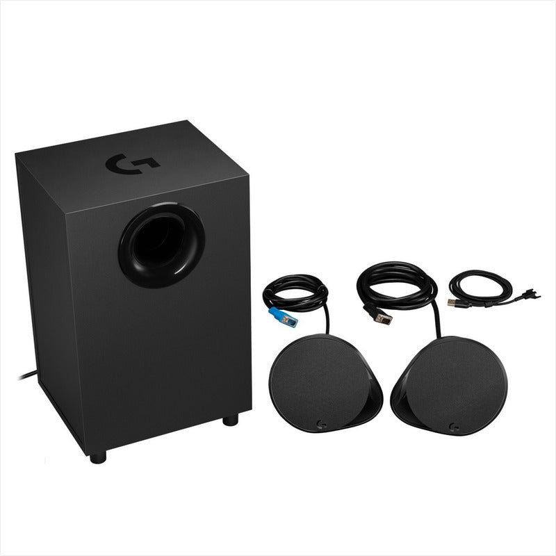 Parlantes Gamer Logitech G560 RGB LIGHTSYNC USB 240W/120W RMS DTS:X Ultra Sonido Envolvente 2.1 Bluetooth