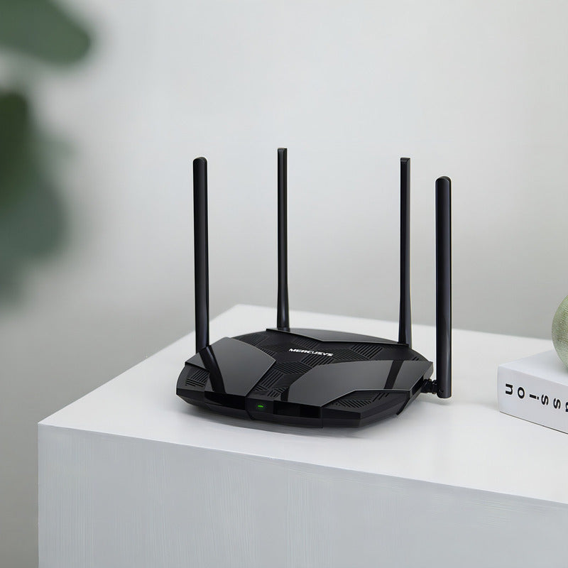 Router Inalambrico Mercusys Mr80x Ax3000 Wi-fi 6 Doble Banda Color Negro