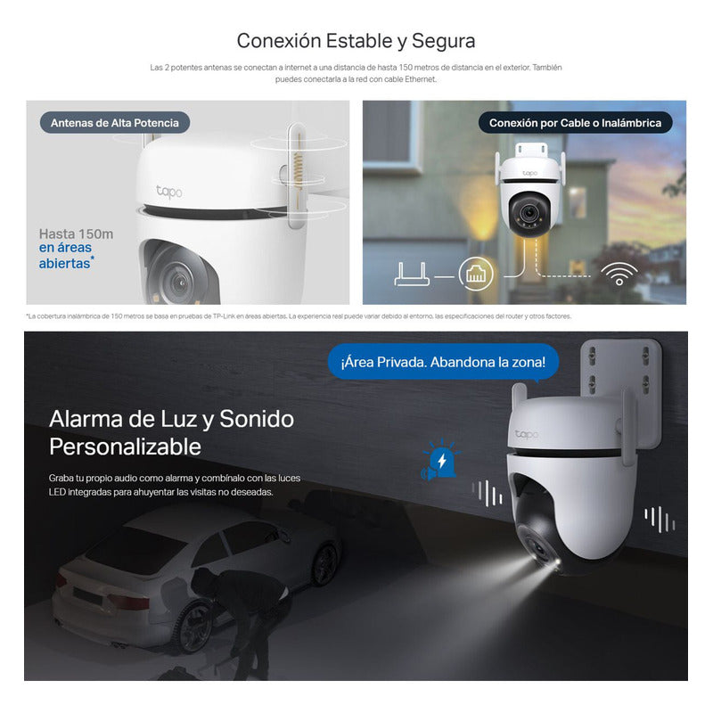 Camara Wi-fi Outdoor Pan/tilt Security 4mp 2k Qhd Live View Color Blanco
