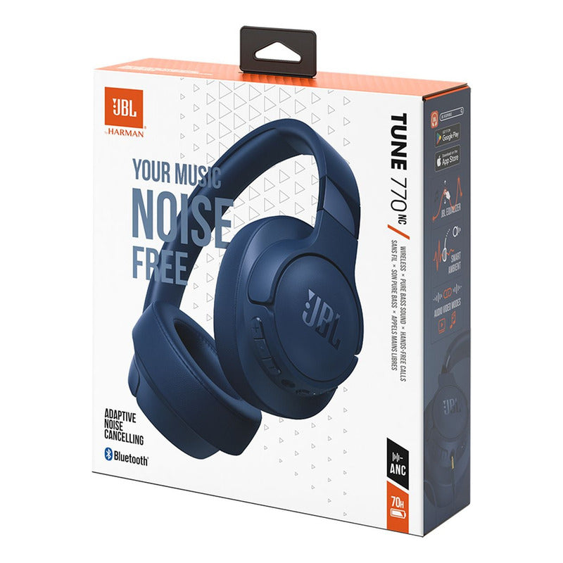 Audífonos Diadema JBL Tune 770NC Bluetooth 5.3 ANC Adaptativo Pure Bass Sound Batería 70 Horas - Azul