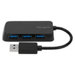 Hub USB 3.0 de 4 Puertos Targus ACH124US con Diseño Compacto y Protección Sobrecorriente - Negro