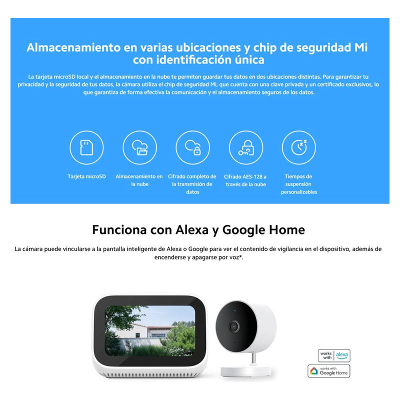Xiaomi Aw200, Cámara Seguridad Exterior Ip65 1080p + 64gb Blanco