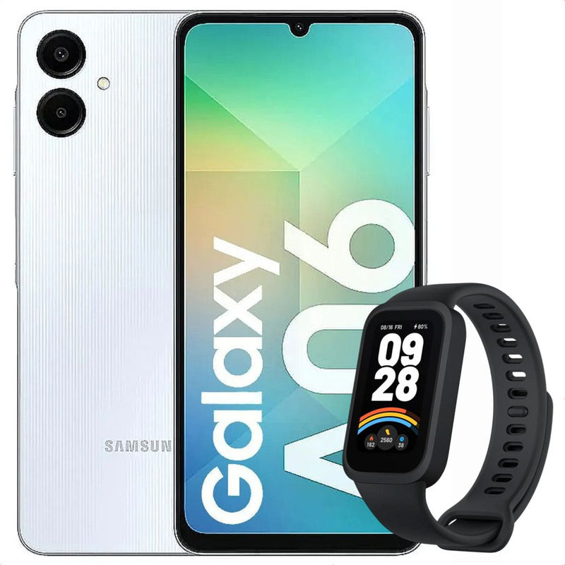 Celular Samsung Galaxy A06 128gb/4gb Azul + Mi Band 9 Active