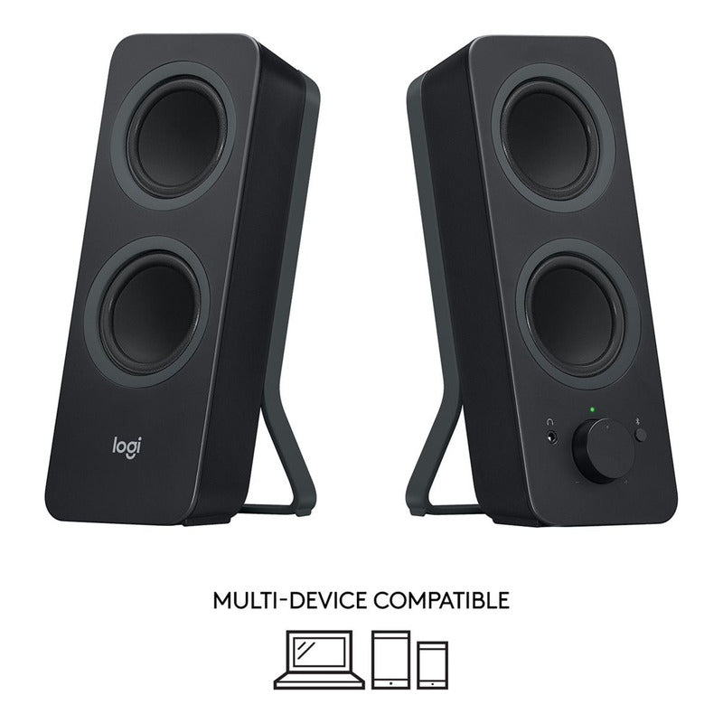 Parlantes Stereo Logitech Z207 Bluetooth/3.5mm Pc Celular Tv