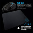 Combo Gamer Logitech: Mouse G502 Hero Rgb + Pad Mouse G240