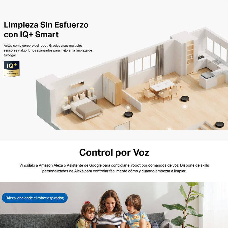 Aspiradora Robot Smart + Estación de Vaciado Tp-link Tapo Rv20 Max Plus, 5300Pa, Navegación LiDAR