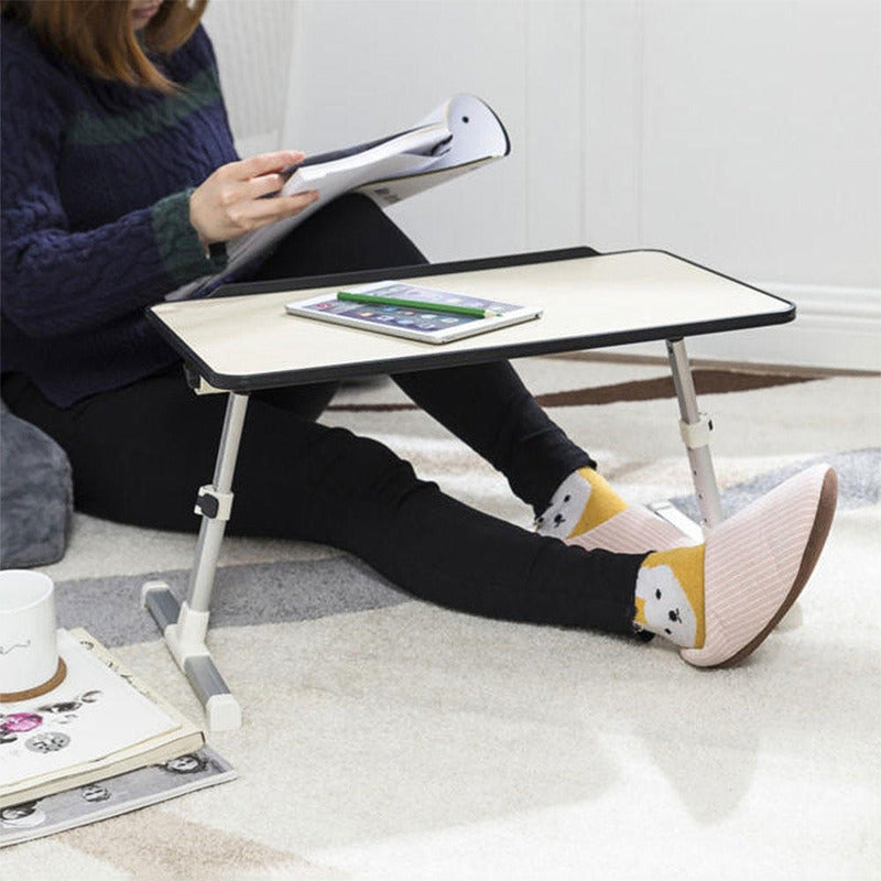 Base / Mesa Para Portátil Jd Bl-01, Funcional Y Ergonómica Beige