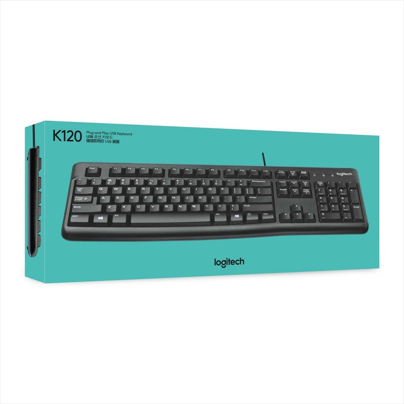 Teclado Usb Logitech K120 · Diseño Resistente Y Silencioso Negro Español