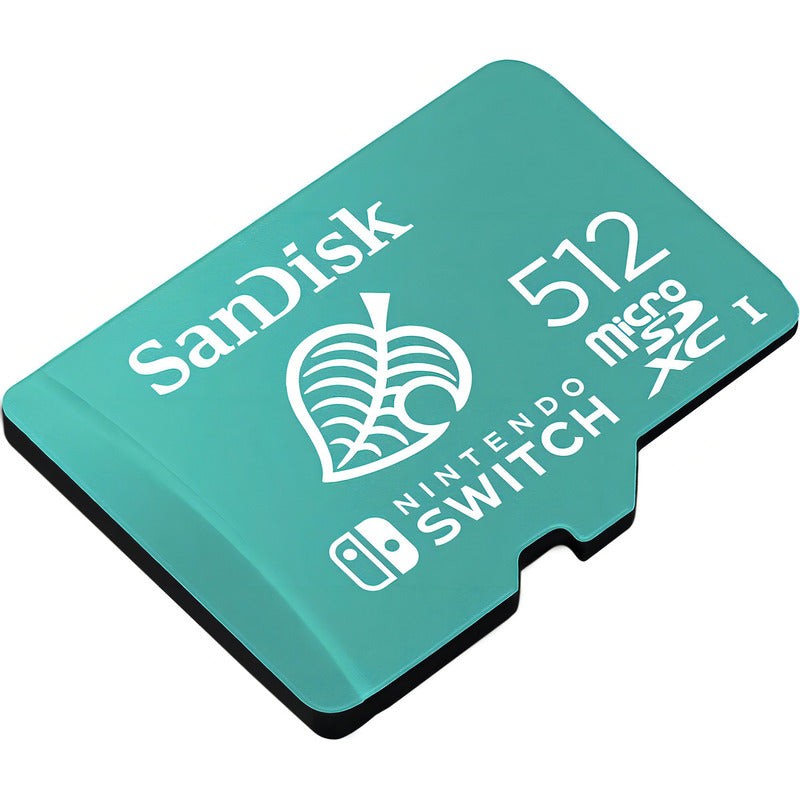 Memoria Micro SD 512GB SanDisk Nintendo Switch OLED Edición Hoja Verde U3 V30 100MB/s - Original