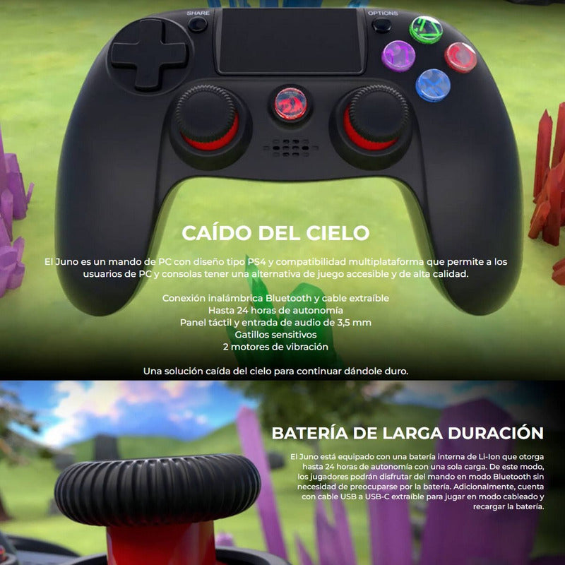 Control Gamepad Inalámbrico Redragon G818 Juno, Pc/ps4/ps3