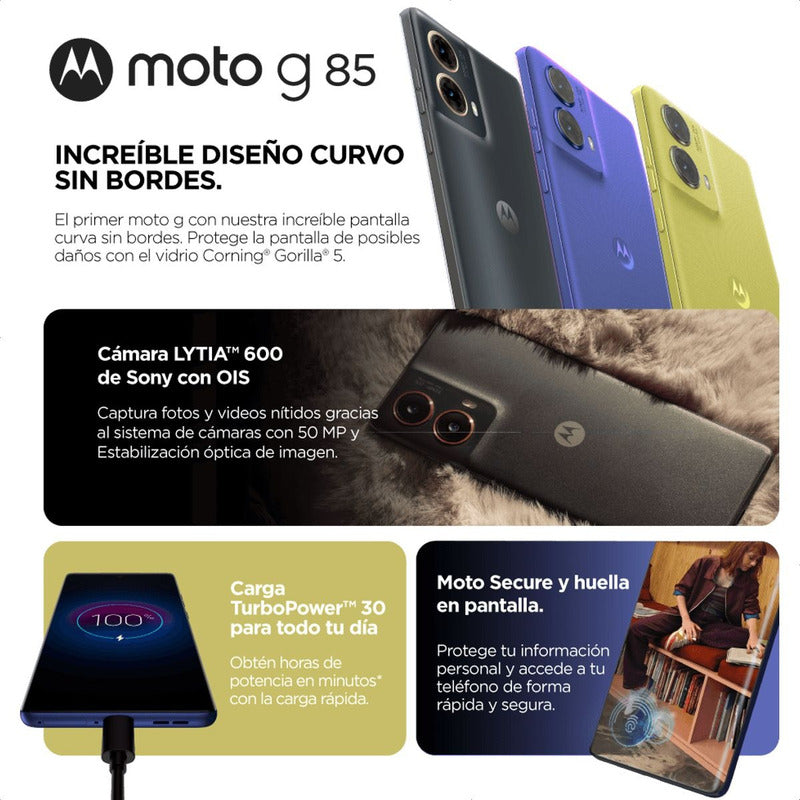 Celular Motorola Moto G85 5g Dual Sim 256gb/8gb 6.7'', Gris