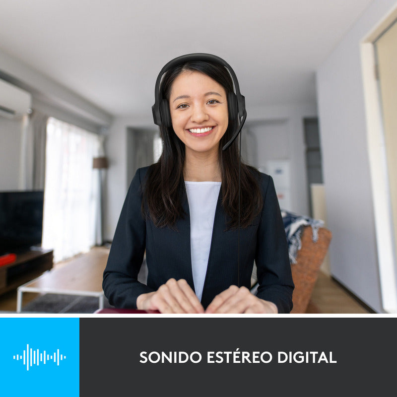 Diadema Logitech H390 Usb Negro Con Micrófono