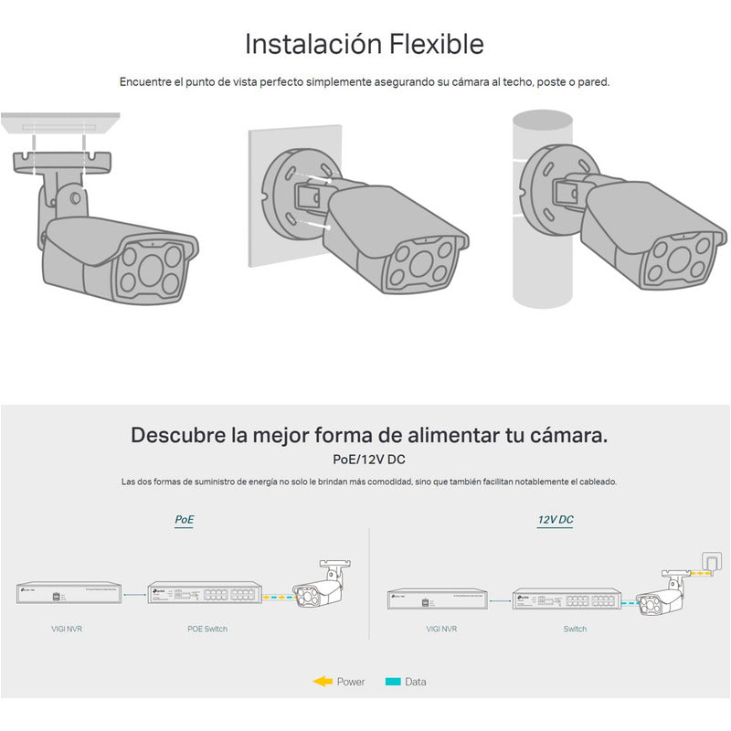 Cámara Wifi Exterior Bullet 4mp, Tp-link Vigi C340-w + 256gb
