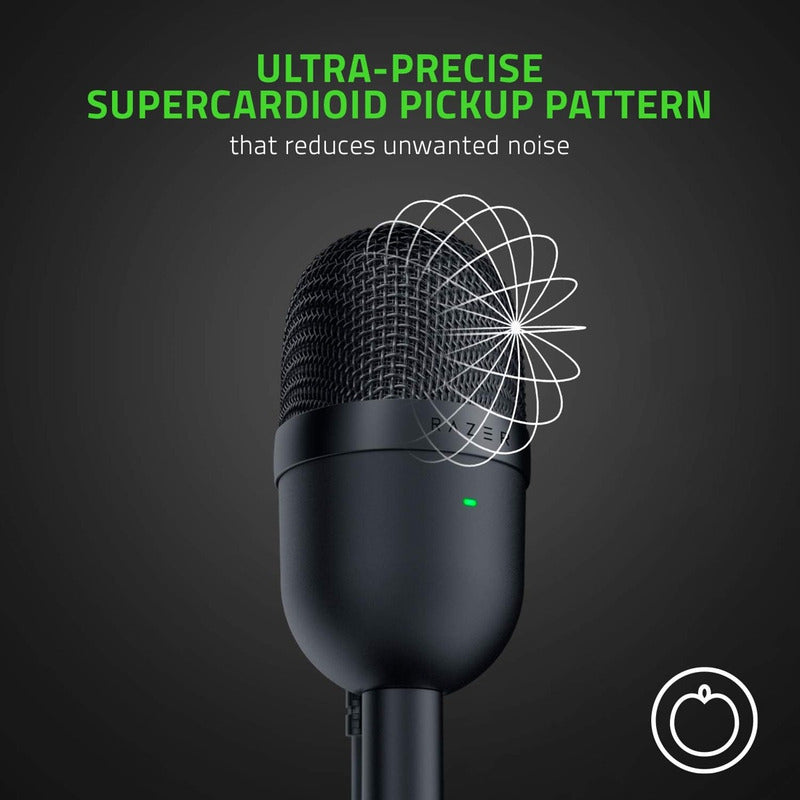 Micrófono Gamer Razer Seiren Mini Condensador Supercardioide Negro Clásico
