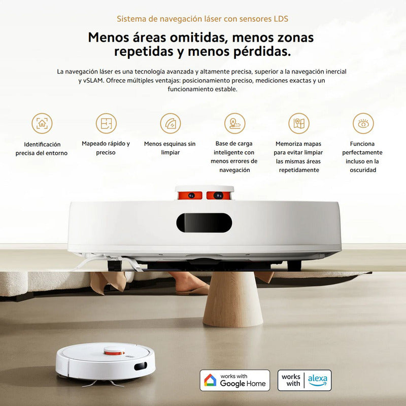 Xiaomi Aspiradora Robot Vacuum S20, 5000pa, Navegación Laser, Color Blanco